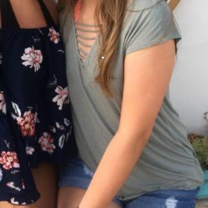 American Eagle soft & sexy teal top